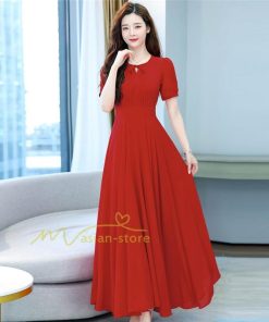 マキシ | リゾートワンピース レディース サマードレス ロング マキシ丈 半袖 ゆったり 体型カバー 20代 30代 40代 50代 無地 お出かけ 通勤通学 着痩せ 夏物 カジュアル