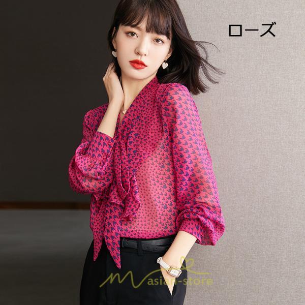 シャツ・ブラウス | シャツ ブラウス 春 秋 シフォン レディース 長袖 フォーマル トップス 50代 40代 30代 20代 おしゃれ キレイめ 着痩せ 可愛い お出かけ 上品 オシャレ