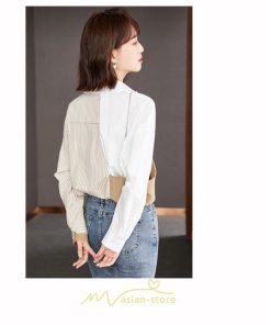 シャツ・ブラウス | ブラウス レディース シャツ トップス Vネック 長袖シャツ 切り替え 重ね風 裏起毛 キレイめ 通勤 オフィス 20代30代40代50代 あったか OL 秋服 送料無料