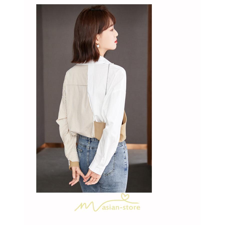 シャツ・ブラウス | ブラウス レディース シャツ トップス Vネック 長袖シャツ 切り替え 重ね風 裏起毛 キレイめ 通勤 オフィス 20代30代40代50代 あったか OL 秋服 送料無料