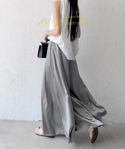ワイドパンツ | パンツ レディース スカーチョ ガウチョ ボトムス スカンツ 無地 ガウチョパンツ ロング 美脚 ウエストゴム 春 秋 ゆったり 体型カバー