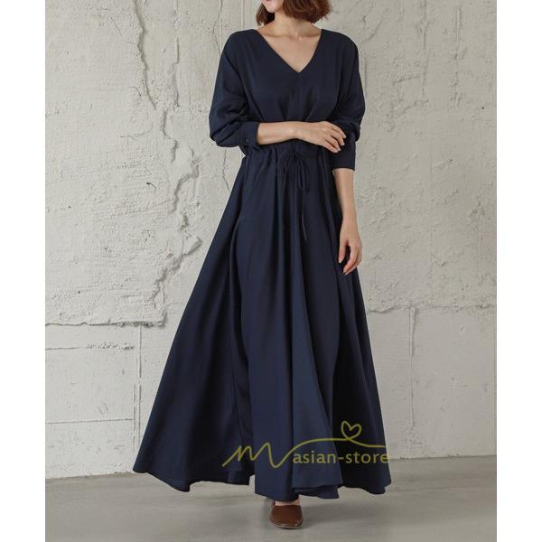 マキシ | 長袖ワンピース 秋物 レディース フレアワンピース ロングワンピース Aラインワンピース 30代40代 大人 揺れる ダンス 二次会 発表会 50代60代 お出かけ