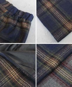 ひざ丈スカート | チェックスカート レディース ハイウエスト Aラインスカート ひざ丈 ボトムス