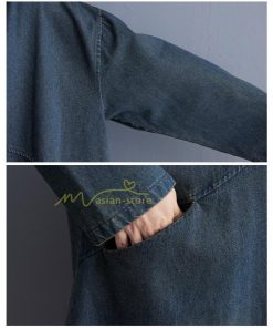 デニムコート | デニムジャケット デニムシャツ レディース ロング丈コート ゆったり ジージャン アウター カジュアル お出かけ 春秋物 ワンピース 着痩せ 20代30代40代50代