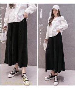 スカート | マタニティ 服 妊婦服 マタニティフレア Aライン着痩せ 産前 産後 マタニティウェア ウエスト調整 フレア 妊婦服 日常感 Aライン