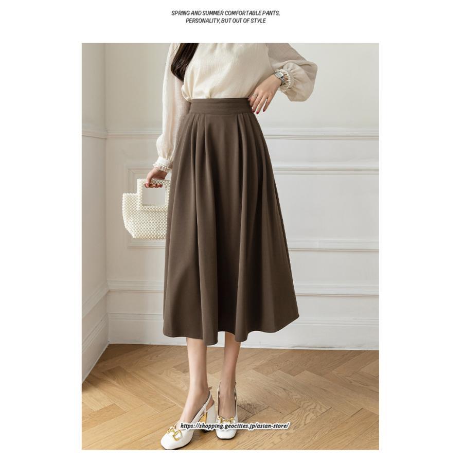 スカート | フレア ロングレディース 40代 きれいめ おしゃれ 着痩せ 秋 冬 ボトムス ロング 30代 20代 50代 暖か Aラインラシャ