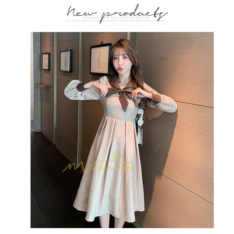 ミディアム | ワンピース レディース おしゃれ ロングワンピ 40代 50代 膝丈ワンピース 韓国風 着痩せ 大人可愛い 通勤 秋服 カジュアル 春夏 20代30代 レトロ風 上品 二次会