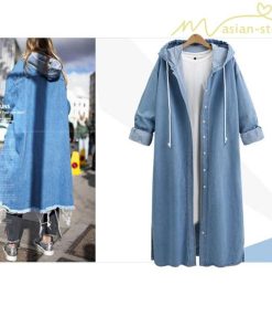 デニムコート | デニムチェスターコート ジージャン カーディガン 帽子掛け スタイリッシュ シンプルデザイン ゆったり 快適生地 デイリーコーデ 大きいサイズ