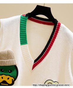 ベスト | ニットレディース トップス Vネック タンクトップ ノースリーブ 袖なし インナー ニット レイヤード風 20代30代 重ね着風 女ニット セーター