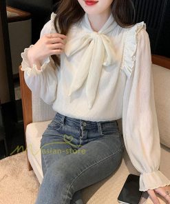 シャツ・ブラウス | ブラウス レディース 長袖 ブラウスシャツ ボウタイ フォーマル チュニック 大人 春 夏 春夏 フォーマル スーツ トップス 20代 30代 着痩せ ママ OL 通勤通学 母