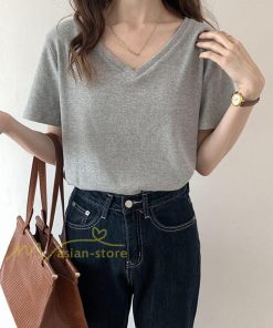 tシャツ・カットソー | Tシャツ レディース 春夏 トップス カットソー 半袖 『ゆるっとシンプルVネックTシャツ』 通勤通学 カジュアル 着痩せ 着回し お出かけ 20代30代40代50代 上品
