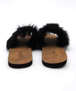 サンダル | ファーレディースミュール ぺたんこ スリッパ 韓国