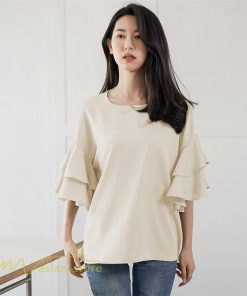 シャツ・ブラウス | ブラウス レディース  6色 きれいめ 40代 春秋 上品 無地 ブラウス 半袖 ゆったり オシャレ 韓国風 通勤 30代 50代 大人 カジュアル お出かけ 着痩せ 夏物