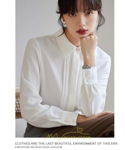 シャツ・ブラウス | ブラウス レディース 長袖 50代 白 シャツ ゆったり トップス きれいめ フォーマル 上品 フェミニン 高品質 20代 30代 お出かけ シフォン 通勤 OL 40代