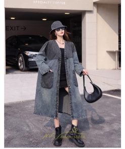 オーバーオール サロペット | デニム コート レディース ロングコート アウター 春夏 20代 30代 40代 フード付き カジュアル スプリングコート 通勤 大きいサイズ 大きいサイズ