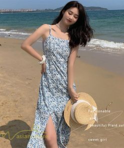 マキシ | サマーワンピース レディース 夏 ノースリーブ ワンピース 新作 きれいめ 着痩せ 可愛い 韓国風 旅行 花柄 裾口スリット 大人 30代 サマー 20代 お出かけ 40代