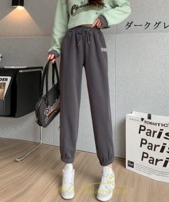 チノ・テーパード・ジョガー・スキニーパン | スウェットパンツ レディース ロングパンツ 長ズボン ボトムス ジョガーパンツ ウエストゴム 10代20代30代40代 部屋着 ルームウエア 刺繍 スウェット