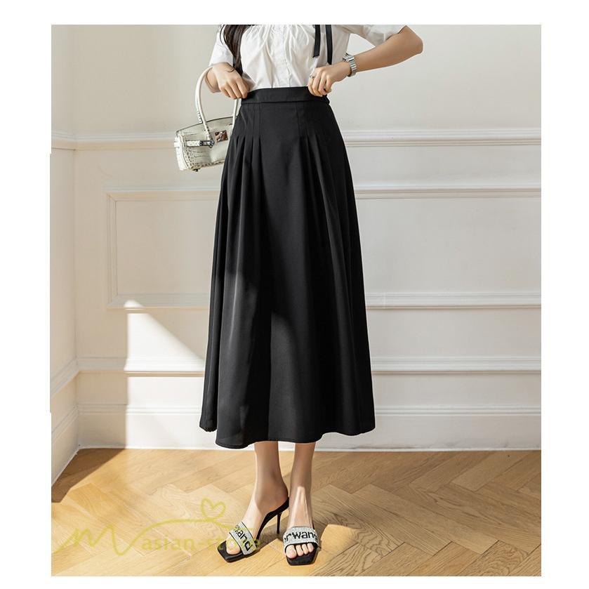 スカート | Aラインレディース 着痩せ 秋 冬 新作 ハイウエスト ロング丈 ウエストゴム 20代 30代 カジュアル OL ビジネス 秋冬 40代 コーデ 50代
