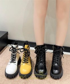 ショートブーツ | ブーツ レディース 黒 低反発 黄色 白 編み上げ 歩きやすい 足が痛くならない 厚底 おしゃれ 春 50代 40代 秋 30代 新作 20代