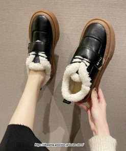 ブーツ | ムートンレディース 靴 スノーシューズ 裏起毛 防寒 内ボア 冬靴 おしゃれ 2022新作 疲れない あったか 保温 美脚 冬