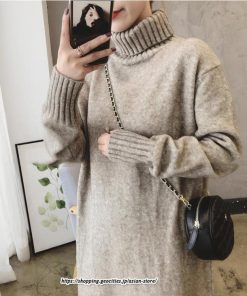 マキシ | ワンピース タートルニットワンピース ハイネック ロングワンピース 暖か フレア ロング マキシ丈 長袖 無地 マタニティ 厚手 暖か 冬 秋 30代 20代 40代 50代