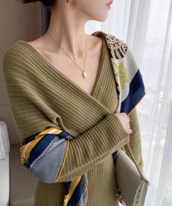 ワンピース | カシュクールニット韓国風