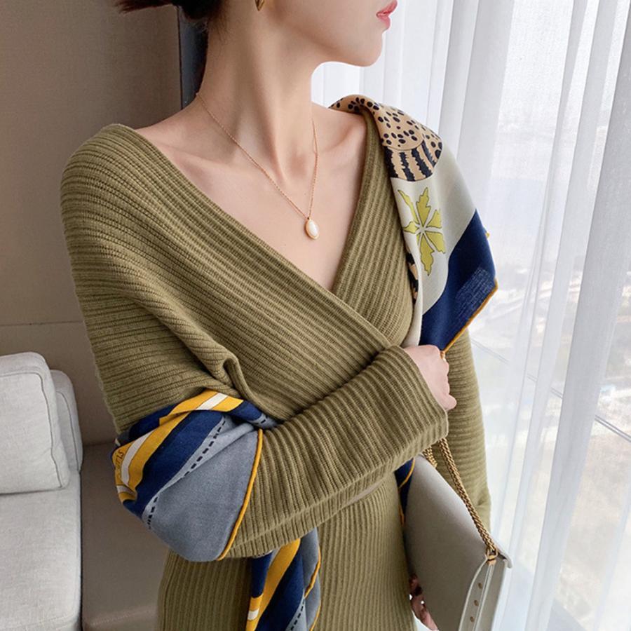 ワンピース | カシュクールニット韓国風