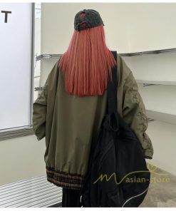 コート・ジャケット | ブルゾン レディース 秋 アウター ジャケット ジャンパー 上着 羽織り Oversize スタジャン メンズ 男女兼用 大きいサイズ 切り替え スタンドカラー