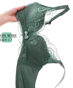 キャミソール | ショーツ 4段ホック 下厚パッド付き ブラ レース 2点セット リボン付き セクシーランジェリー ノンワイヤー ブラジャー