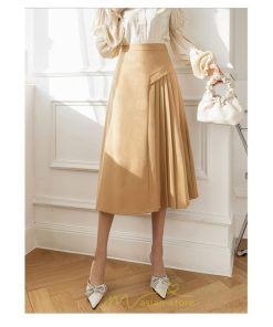 スカート | ロング 秋 秋服 レディース ボトムス ロングフレア プリーツ裏地付き キレイめ 着痩せ フェミニン お出かけ 可愛い オシャレ