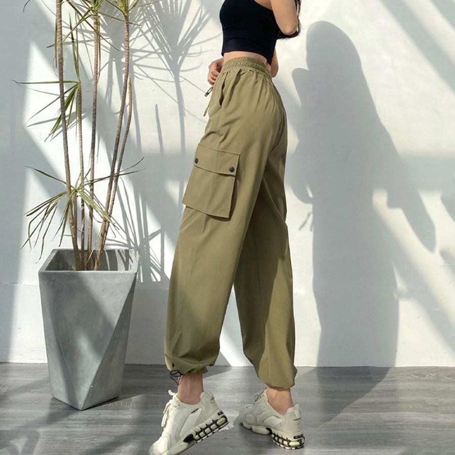 ワイドパンツ | ストリート風カーゴパンツ レディース