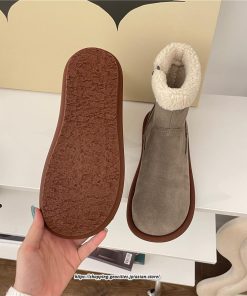 ブーツ | ムートンレディース ショートムートン 靴 防寒 冬物 フラットヒール 痛くない 防滑 ふわふわ もこもこ 履きやすい 歩きやすい 暖かい