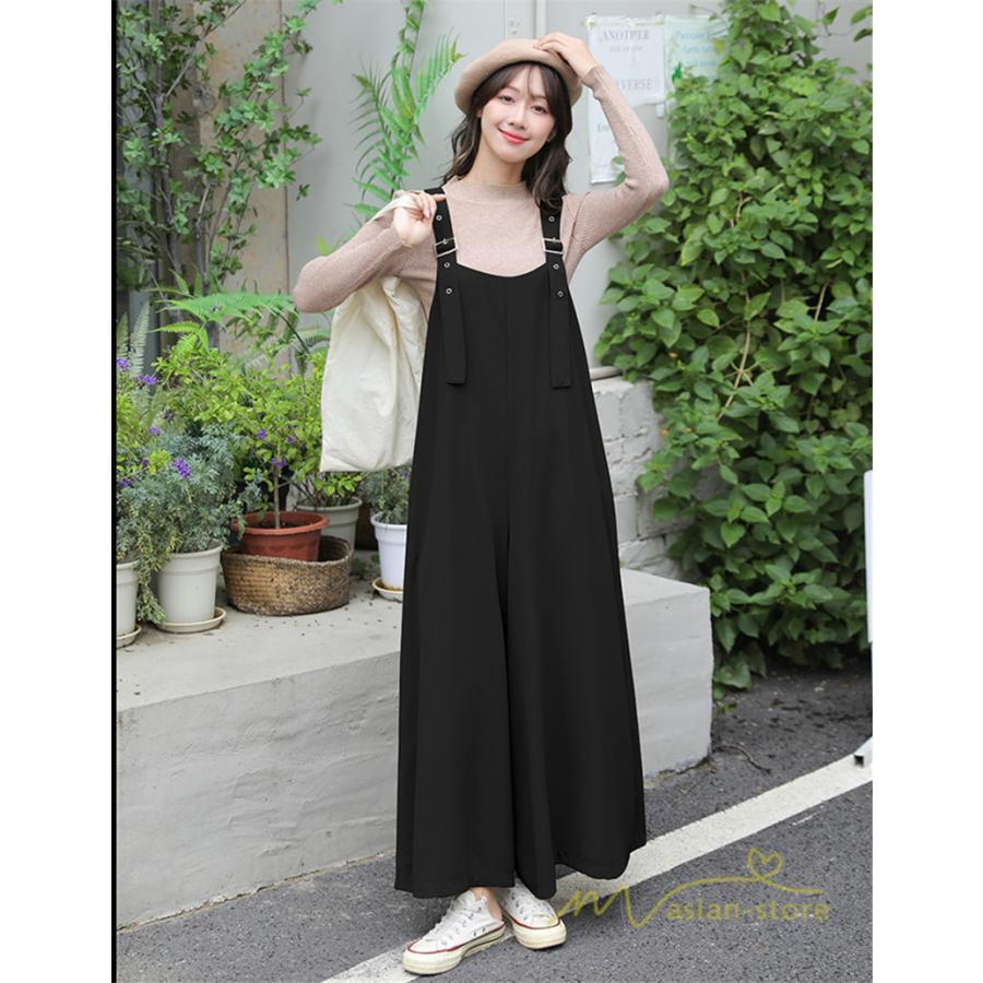 オーバーオール サロペット | サロペット 夏秋物 オーバーオール オールインワン ガウチョパンツ ワイドパンツ スカーチョ レディース 無地 送料無料 調整可 20代30代40代 可愛い 着痩せ