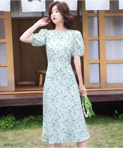 ミディアム | サマーワンピース レディース 着痩せ 半袖 花柄 ワンピース バックファスナー ワンピース 膝丈 ミディアムワンピース 上品 通勤通学 30代 上品 40代 お出かけ