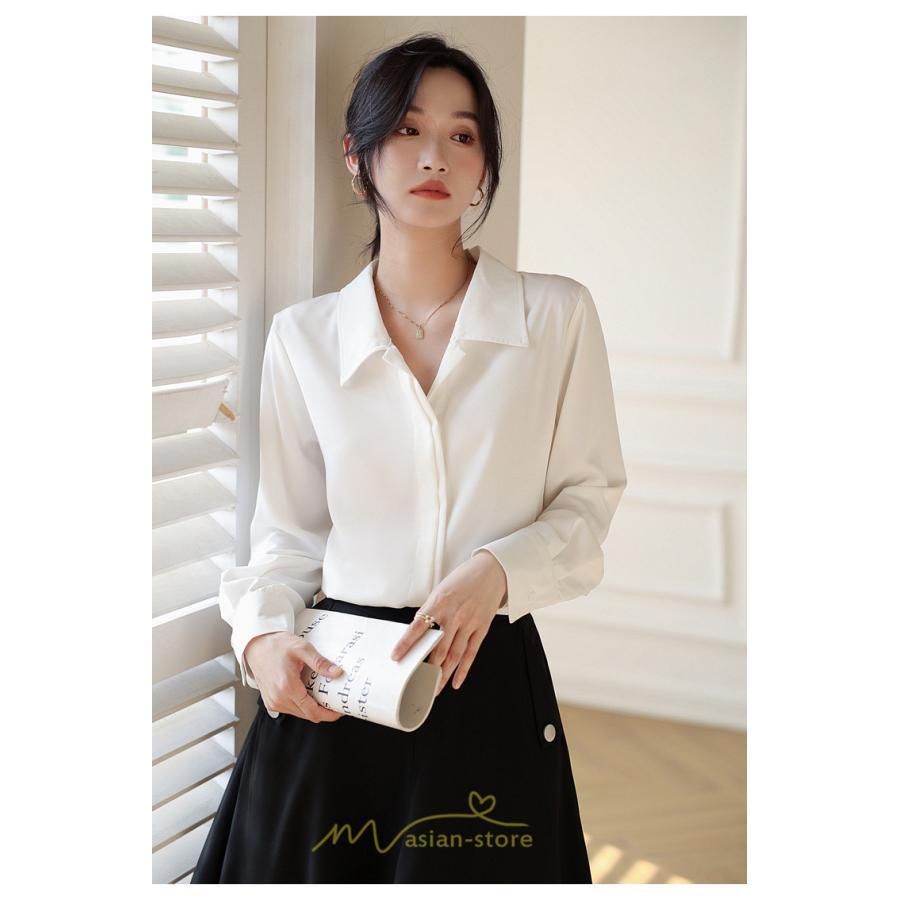 シャツ・ブラウス | ブラウス レディース シャツ きれいめ 40代 春夏 秋 長袖 着痩せ オシャレ 韓国風 大人 30代 50代 40代 就活 OL 母 オフィス ママ ビジネス 通勤