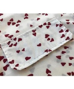 シャツ・ブラウス | シフォンブラウス レディースシャツ 涼感 薄手 長袖 羽織り 前開き トップス ゆったり 可愛い プリント 20代30代 夏冷房 2022 シャツブラウス ハート