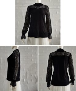 シャツ・ブラウス | レース ブラウス プチハイネック 重ね着