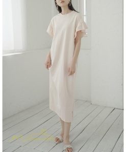 ミディアム | ワンピース Tシャツ レディース カットソー 無地 半袖 膝丈 サマー 40代 カジュアル 夏ワンピース 20代 30代 春 Aラインワンピース 夏 ゆったり 秋 落ち感