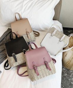 リュック | 可愛い ペーパー 編みこみ カジュアル リュックサック デイパック ストローバッグ レディース ミニリュック バッグパック