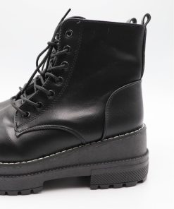 ショートブーツ | レースアップ 厚底 ブーツ 春秋冬 歩きやすい ワークブーツ ショート シューズ 美脚 レディース