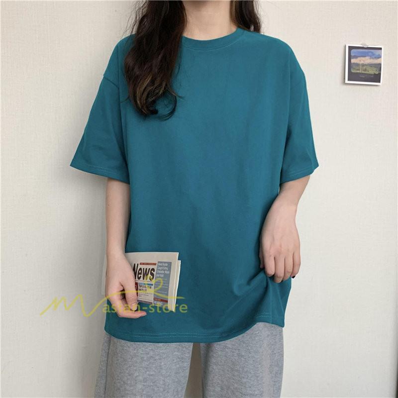 tシャツ・カットソー | Tシャツ レディース 半袖 春 夏 秋 トップス カットソー カジュアル シンプル ゆったり 20代30代40代50代 体型カバー 通勤通学 着回し 無地人気 お出かけ 上品