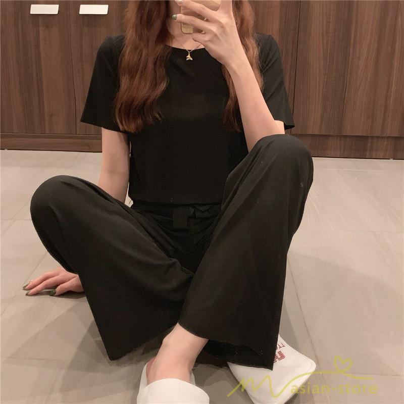 パジャマ ルームウェア | パジャマ レディース 夏 半袖 ルームウェア 涼しい 部屋着 ナイトウェア 寝間着 上下セット 薄手パジャマ 柔らかく軽い薄手の快適Tシャツパジャマ 部屋着