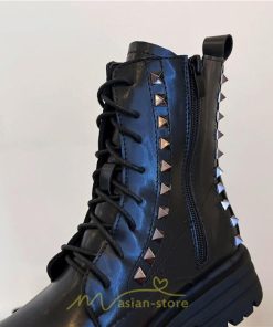 ショートブーツ | ブーツ レディース トレンド ミドル 厚底 袴ブーツ 黒 レースアップ 編み上げ オフホワイト 通勤 オフィス 疲れにくい 歩きやすい あったか 通学