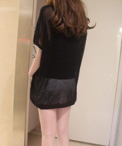 セットアップ | キャミソワンピース トップス レディース ニット キャミソールワンピース 着痩せ 2点セット 体型カバー 可愛い 春夏 黒 通学通勤 無地 2色