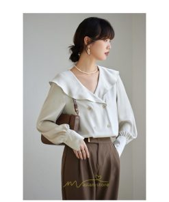 シャツ・ブラウス | ブラウス シャツ レディース 40代 上品 ブラウス きれいめ 通勤 OL ビジネス ゆったり 2022新作 上品 エレガント 高級感 Ｖネック フォーマル フェミニン