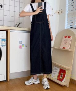 オーバーオール サロペット | レディース レディス ボトムス ジャンバースカート サロペット ロング丈 無地 20代30代40代 ワンピース デニムワンピース 体型カバー 2021 ゆったり ロング