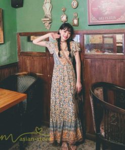 マキシ | 夏ワンピース ロングワンピース フレアワンピース 半袖 サマーワンピース 着痩せ レトロ 民族風 30代40代 旅行着 可愛い ゆったり ワンピース 20代 ビーチ