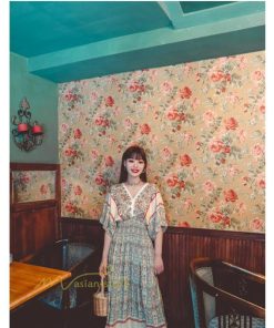 マキシ | ワンピース レディース 40代 春秋 キレイめ マキシ丈ワンピース ロング丈 Aラインワンピース ゆったり エスニック風 上品 上品 着痩せ オシャレ レトロ風 2021作