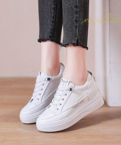 スニーカー | 白厚底レディース 運動靴 ローカットウォーキングシューズ 可愛い 軽量 白シューズ 靴 疲れない 美脚 防滑
