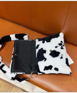 女性用バッグ | バッグ レディース ショルダーバッグ 肩掛け 可愛い 斜めがけ 鞄 かばん 黒白 もこもこ 春物